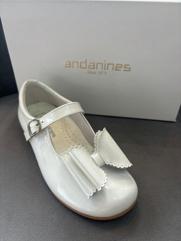Andanines Occassion Pearl White Patent 201869