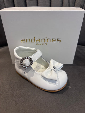 Andanines White Patent Bow 252632