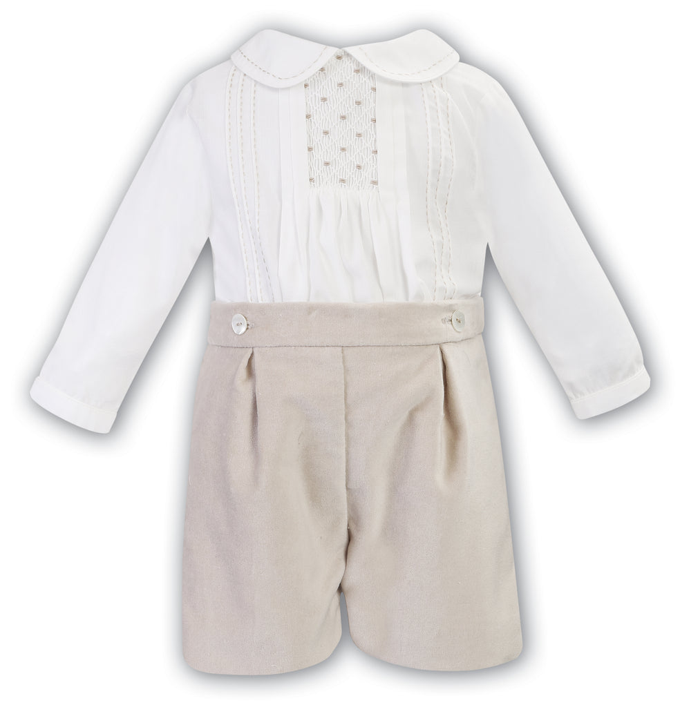 Beige/Ivory Sarah Louise Boys Outfit 013944