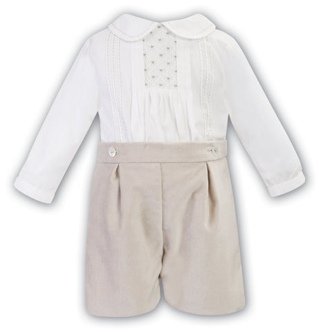 Beige/Ivory Sarah Louise Boys Outfit 013944