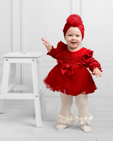 Red Girls Caramelo Tulle Dress 0312204