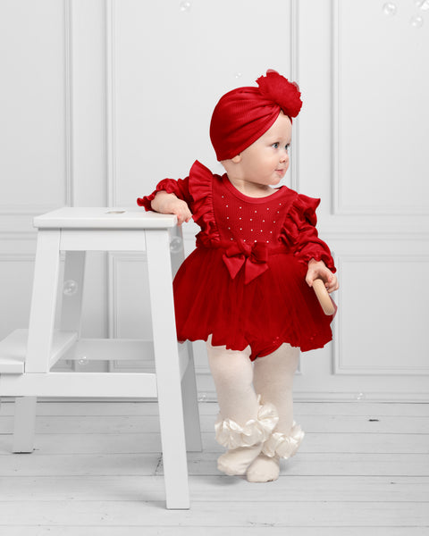 Red Girls Caramelo Tulle Dress 0312204