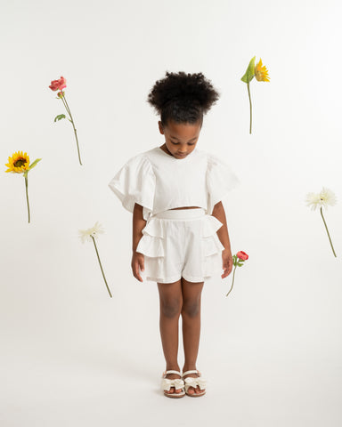 White Caramelo Short Set 035334