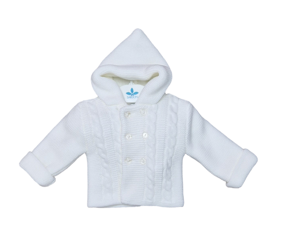 White Sardon Knitted Jacket 311