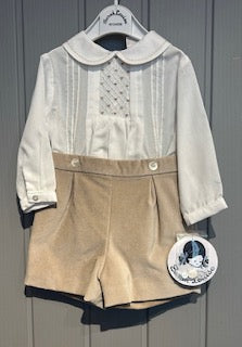 Beige/Ivory Sarah Louise Boys Outfit 013944