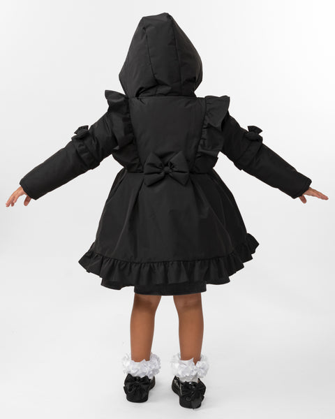 Black Caramelo Frill School Coat 342341