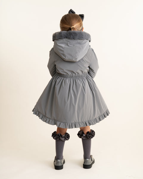 Grey Caramelo School Twill Coat 342396 - PRE ORDER