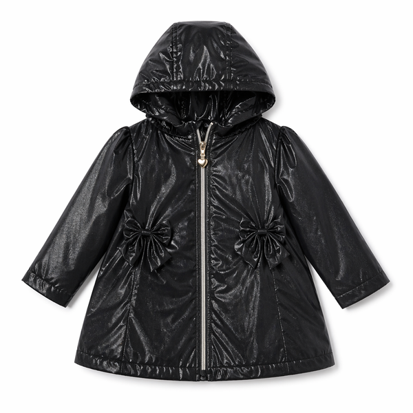 Black Glitter Caramelo School Rain Mac 342397 - PRE ORDER