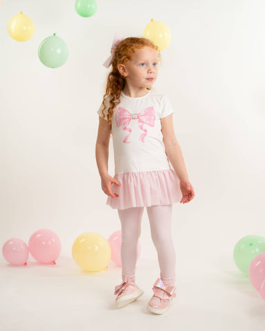 Pink Caramelo Bow Legging Set 3498124