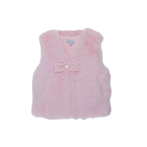 Pale Pink Patachou Faux Fur Gillet  33202