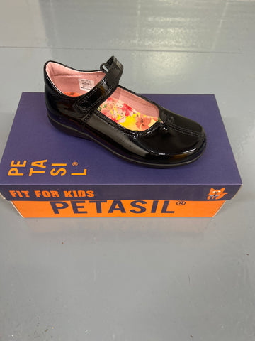 Black Patent Petasil Babs 2 School Shoe (G Fitting)
