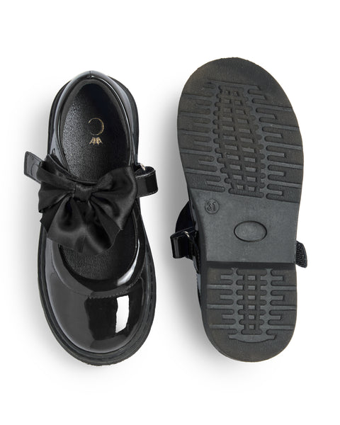 Black Patent Caramelo School Shoe 377101