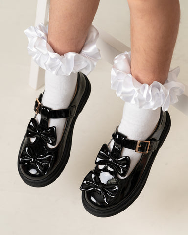 Black Patent Caramelo School Shoe 377102