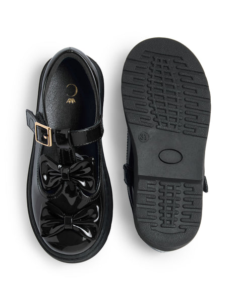 Black Patent Caramelo School Shoe 377102