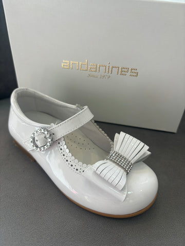 Andanines Occassion Shoe White Patent 202686