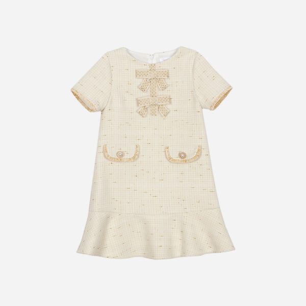 Beige Girls Patachou Dress 33566