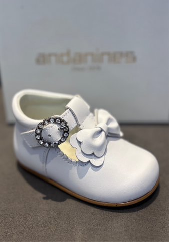 Andanines White Leather Shoe 242263