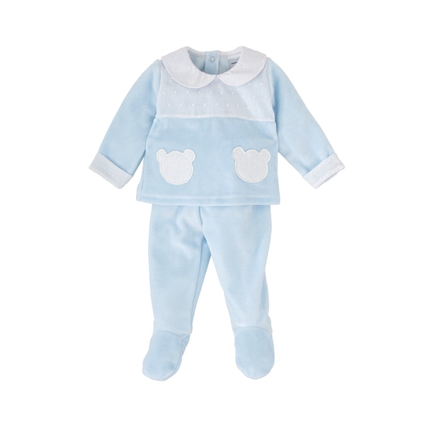 Babidu Blue Knitted Babygrow 50906