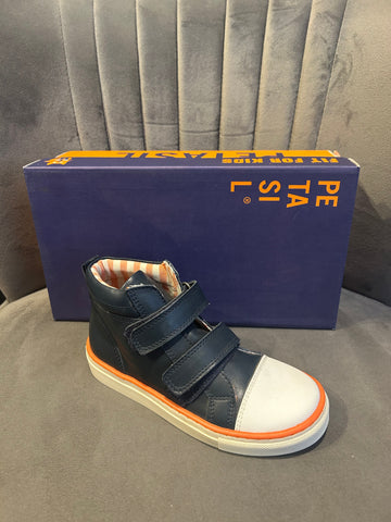 Navy Leather Petasil High Top