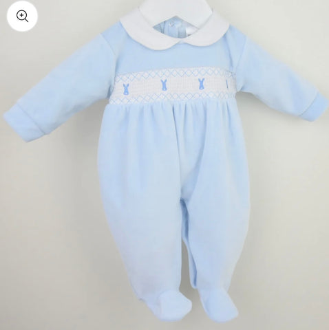 Boys Pex Blue Bunny Sleepsuit