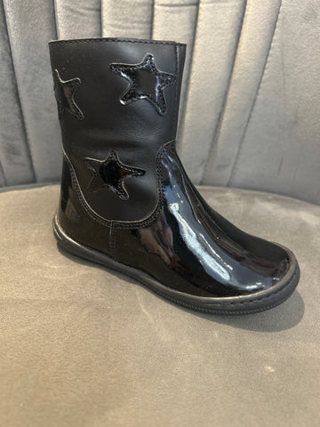 Girls Black Patent Bo-Bell Orabel Boot