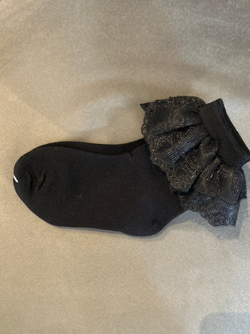 Black Ankle School Sock A101-1