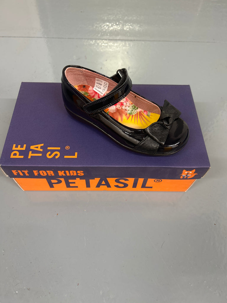 Black Patent Petasil Bath School Shoe ( G Fitting )