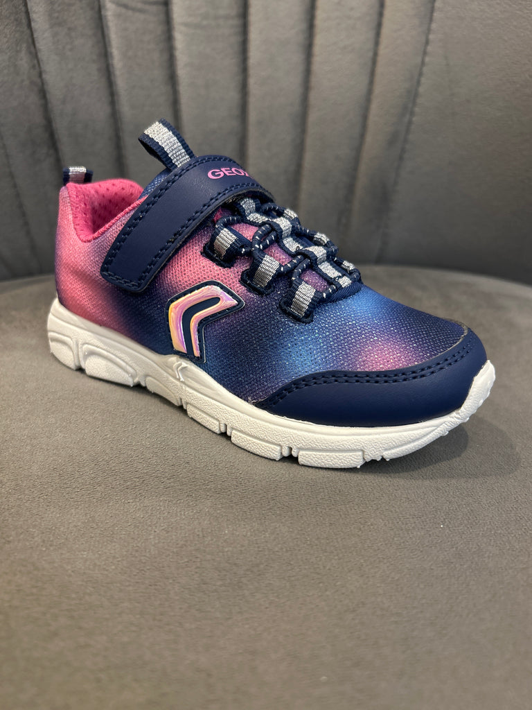 Navy Geox Girls Trainer J258HA