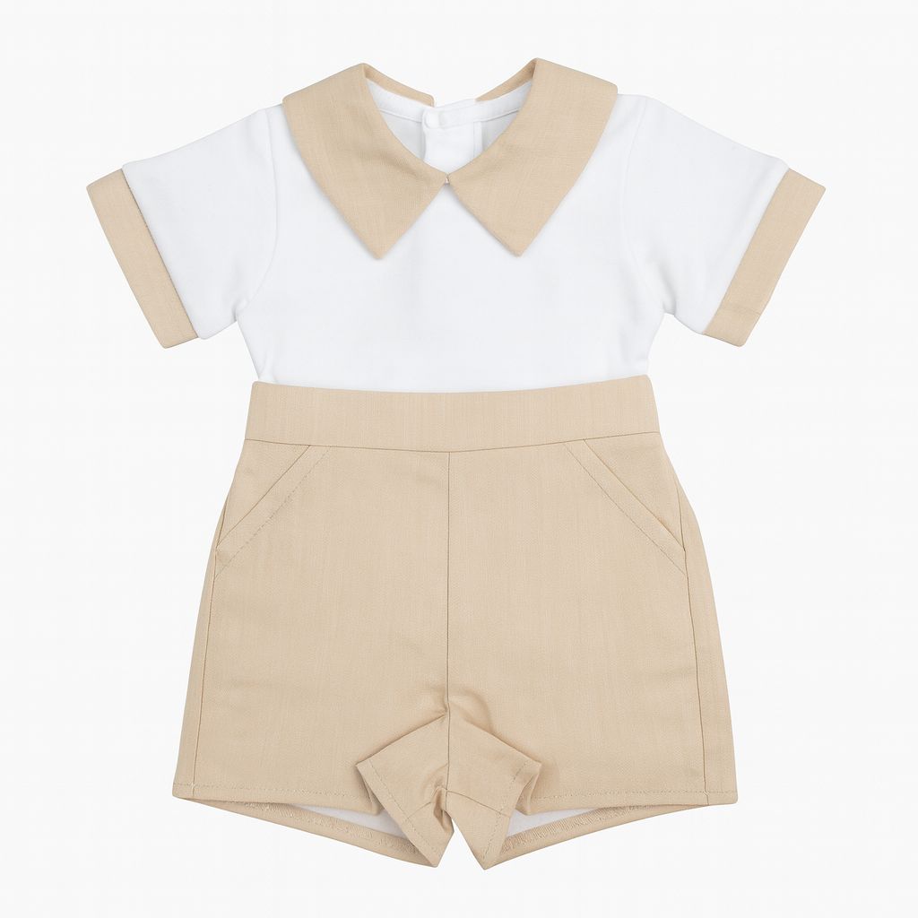 Beige Kleo Shorts Set KL37