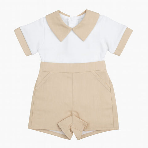 Beige Kleo Shorts Set KL37