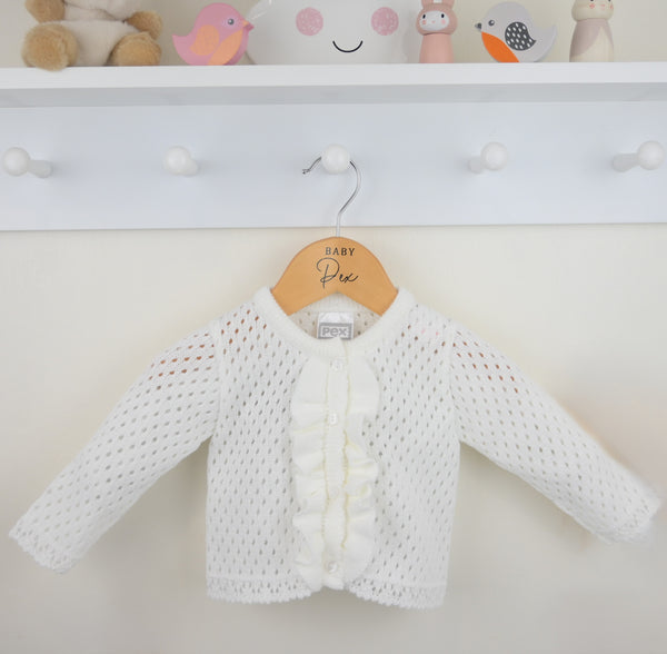 White Pex Luella Cardigan