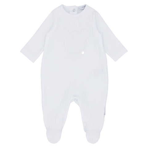 White Blues Baby Babygrow BB1109