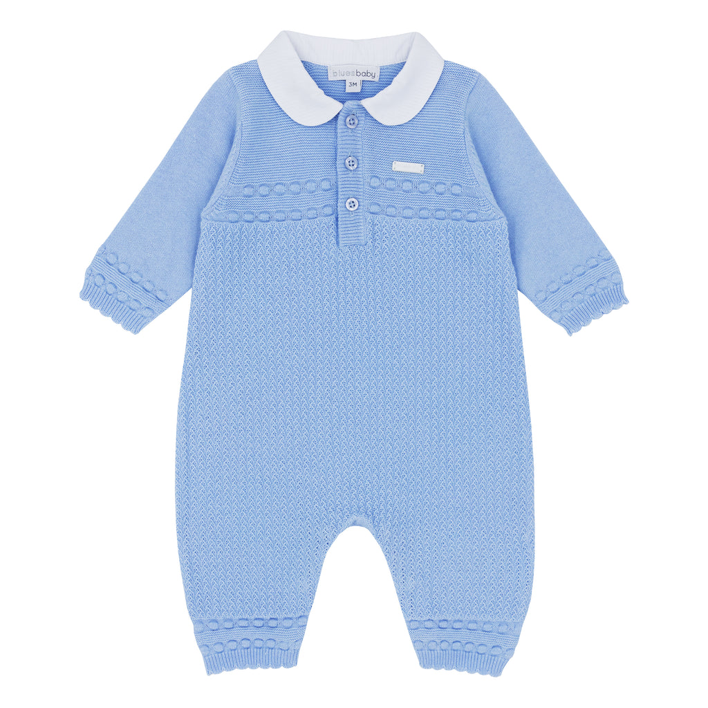 Blues Baby Knitted Babygrow BB1484