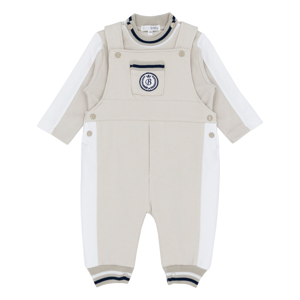 Beige Blues Baby Dungaree Set BB2239