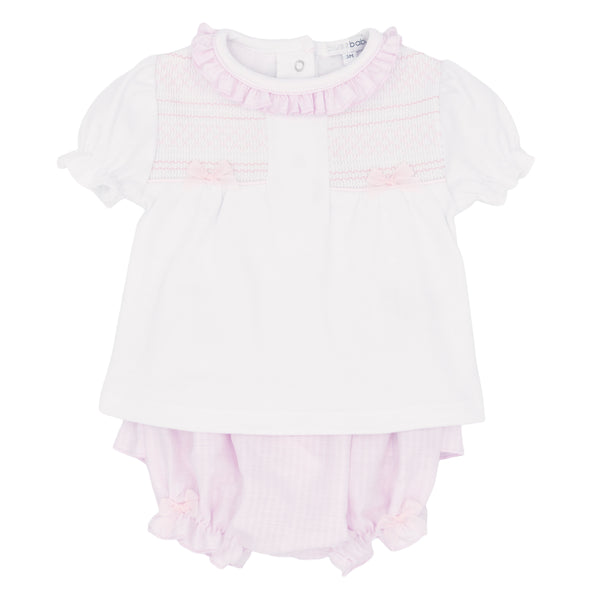 Pink Girls Blues Baby Bloomer Set BB3021