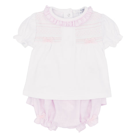Pink Girls Blues Baby Bloomer Set BB3021