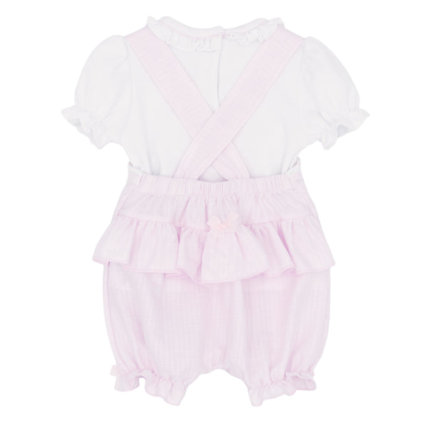 Pink Girls Blues Baby Bloomer Dungaree Set BB3024