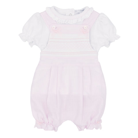 Pink Girls Blues Baby Bloomer Dungaree Set BB3024
