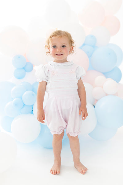 Pink Girls Blues Baby Bloomer Dungaree Set BB3024