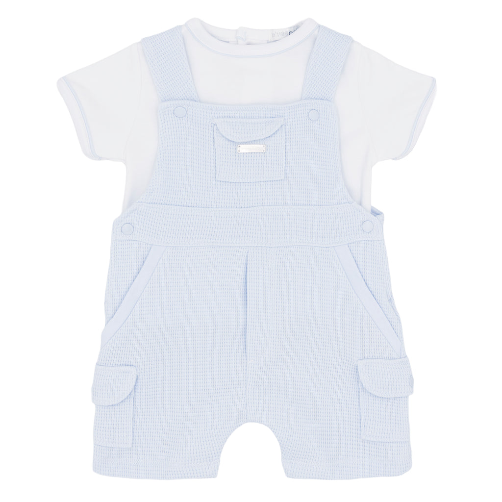 Boys Blues Baby Dungaree Set BB3043