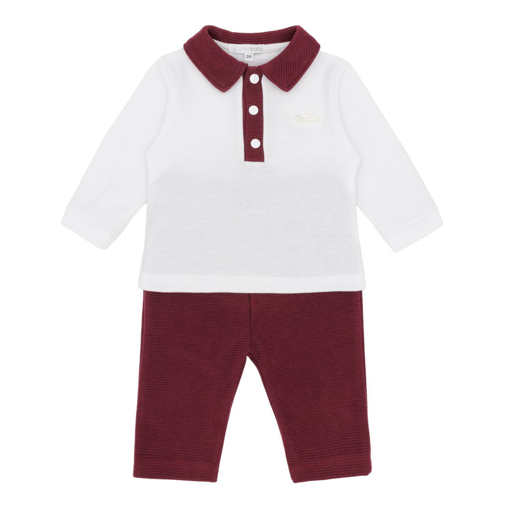 Bordeaux Boys Blues Baby Polo Set BB3231