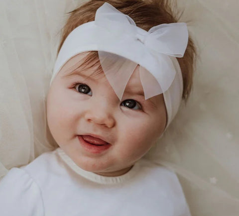 Girls White GYMP Headband 5389