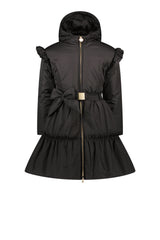 Le chic clearance navy ruffle coat