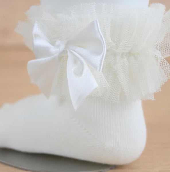 Pex Isla Ivory Lace Socks