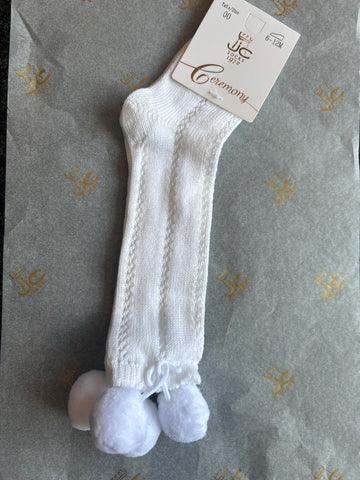 White JC Socks 31960