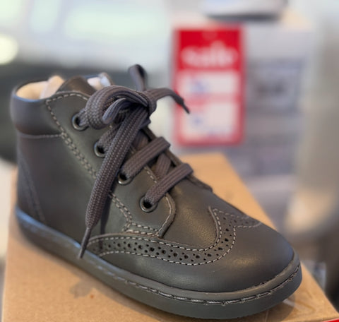 Borboleta Adriano Grey Leather Lace Up B200