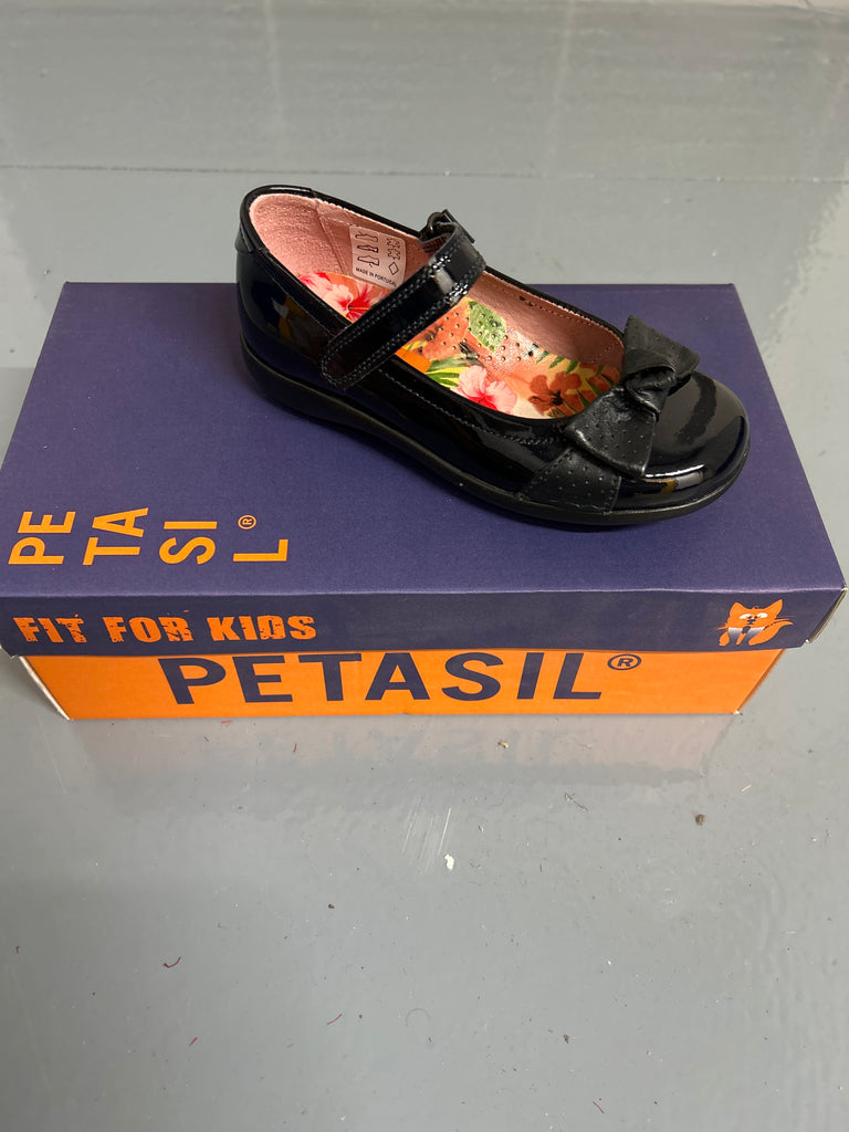 Navy Patent Petasil Bath School Shoe ( G Fitting )