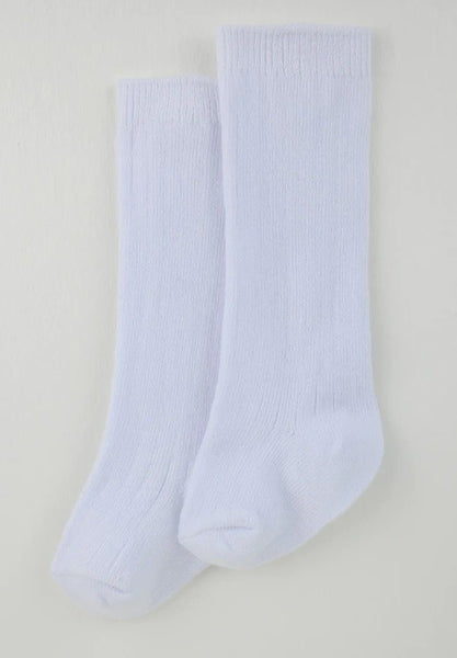 Pex White Ribbed Knee High 2pk Sock