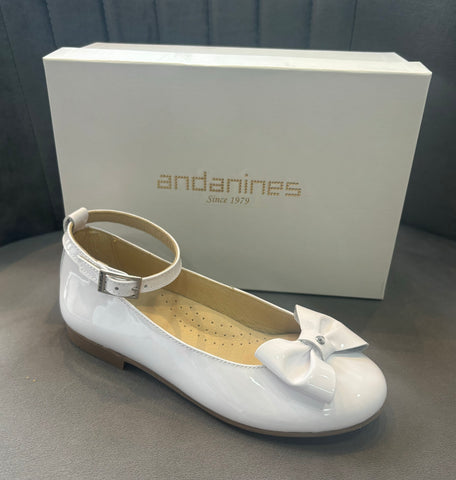Andanines Occassion Shoe White Patent 231546