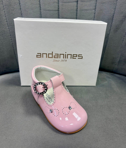 Andanines Pink Patent T-Bar 211181